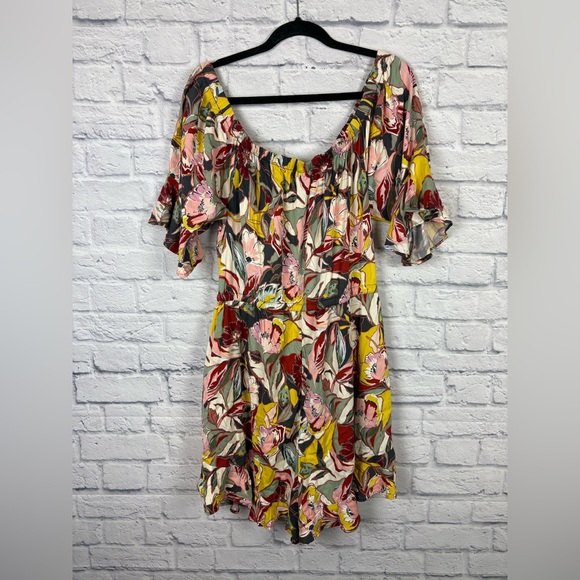 NWT Torrid Stretch Challis Off The Shoulder Romper size 0/L - Picture 7 of 8